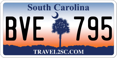 SC license plate BVE795