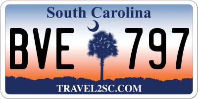 SC license plate BVE797