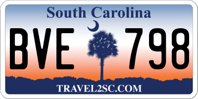 SC license plate BVE798