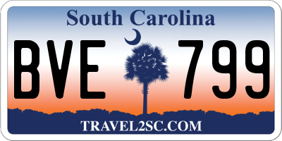 SC license plate BVE799