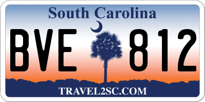 SC license plate BVE812