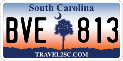 SC license plate BVE813