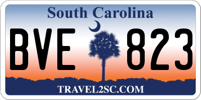 SC license plate BVE823