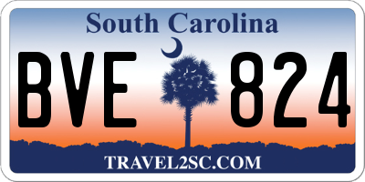 SC license plate BVE824