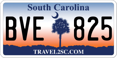 SC license plate BVE825