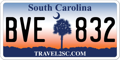 SC license plate BVE832