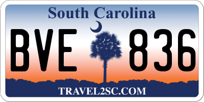 SC license plate BVE836