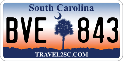 SC license plate BVE843