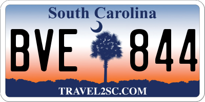SC license plate BVE844