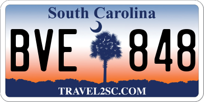 SC license plate BVE848