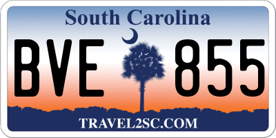 SC license plate BVE855