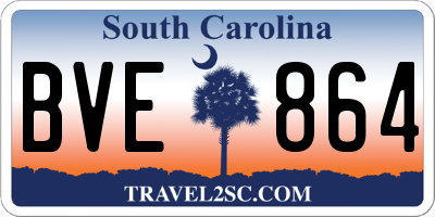 SC license plate BVE864