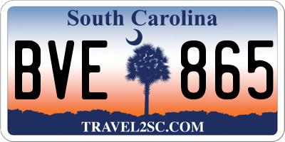 SC license plate BVE865