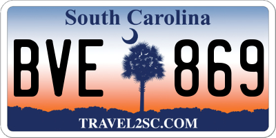 SC license plate BVE869