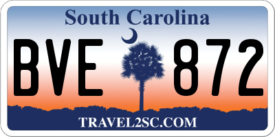 SC license plate BVE872