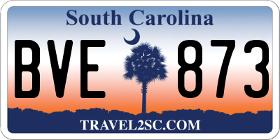 SC license plate BVE873