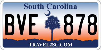 SC license plate BVE878