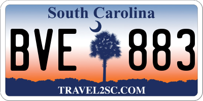 SC license plate BVE883