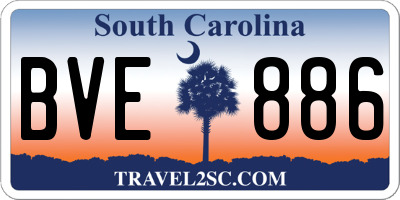 SC license plate BVE886