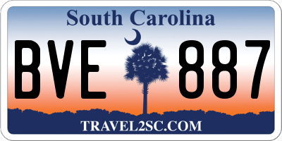 SC license plate BVE887
