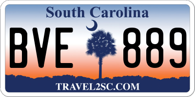 SC license plate BVE889