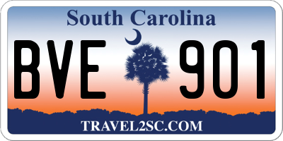 SC license plate BVE901
