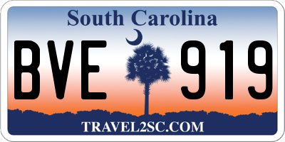 SC license plate BVE919