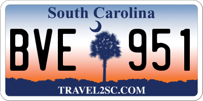 SC license plate BVE951