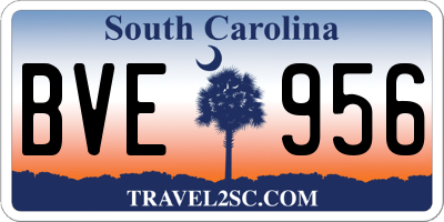 SC license plate BVE956