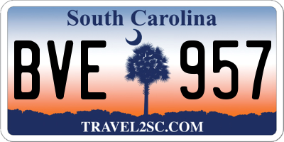 SC license plate BVE957