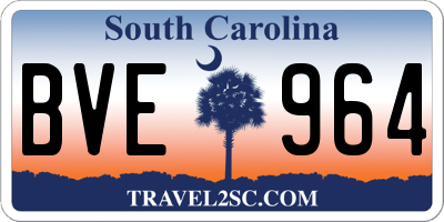SC license plate BVE964