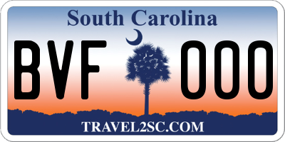 SC license plate BVF000