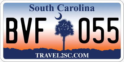 SC license plate BVF055