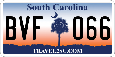 SC license plate BVF066