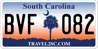 SC license plate BVF082