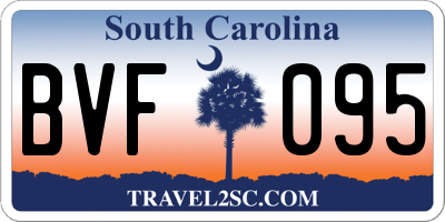 SC license plate BVF095