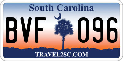 SC license plate BVF096