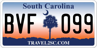 SC license plate BVF099