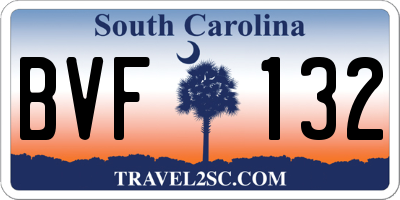 SC license plate BVF132