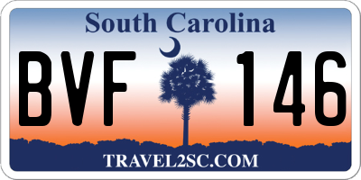 SC license plate BVF146