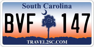 SC license plate BVF147