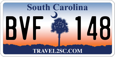 SC license plate BVF148