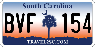 SC license plate BVF154