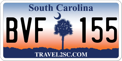 SC license plate BVF155