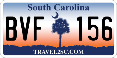 SC license plate BVF156