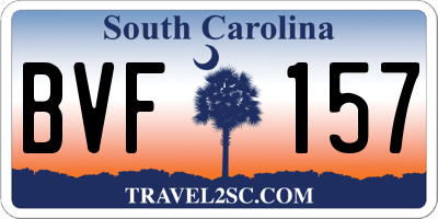 SC license plate BVF157