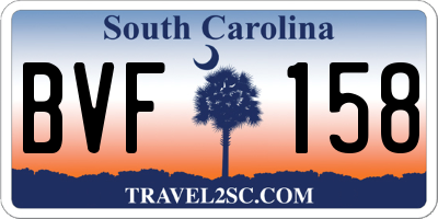 SC license plate BVF158