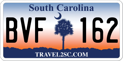 SC license plate BVF162