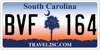 SC license plate BVF164