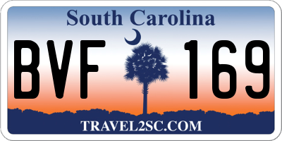 SC license plate BVF169